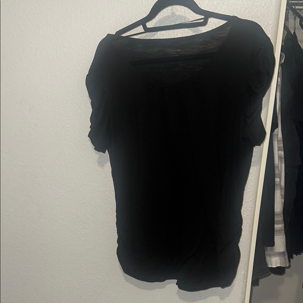 Chic Black Short Sleeve Top